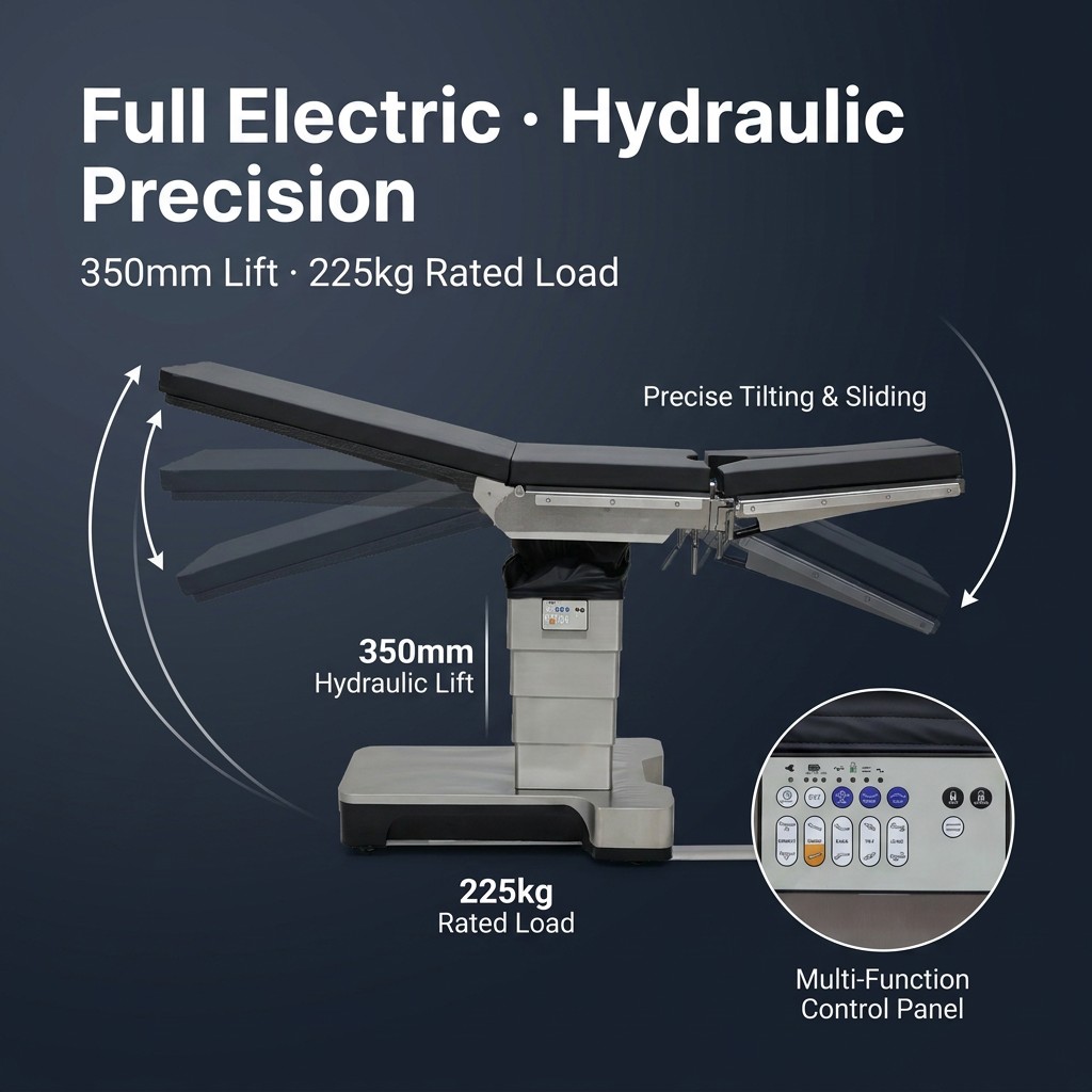 304 Stainless Steel OT Table Dual Control Operating Table