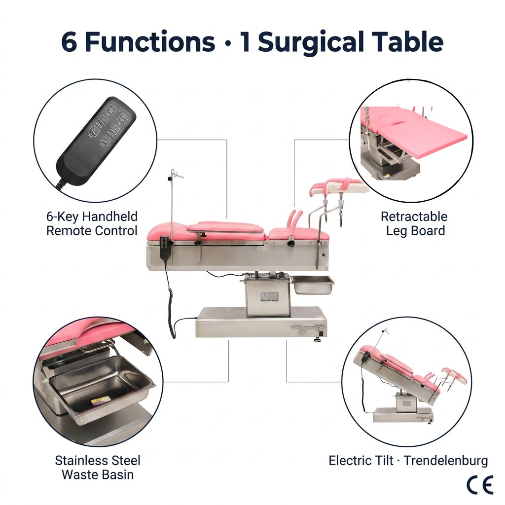 Pull-out Auxiliary Platform 304 Stainless Steel Medical Bed