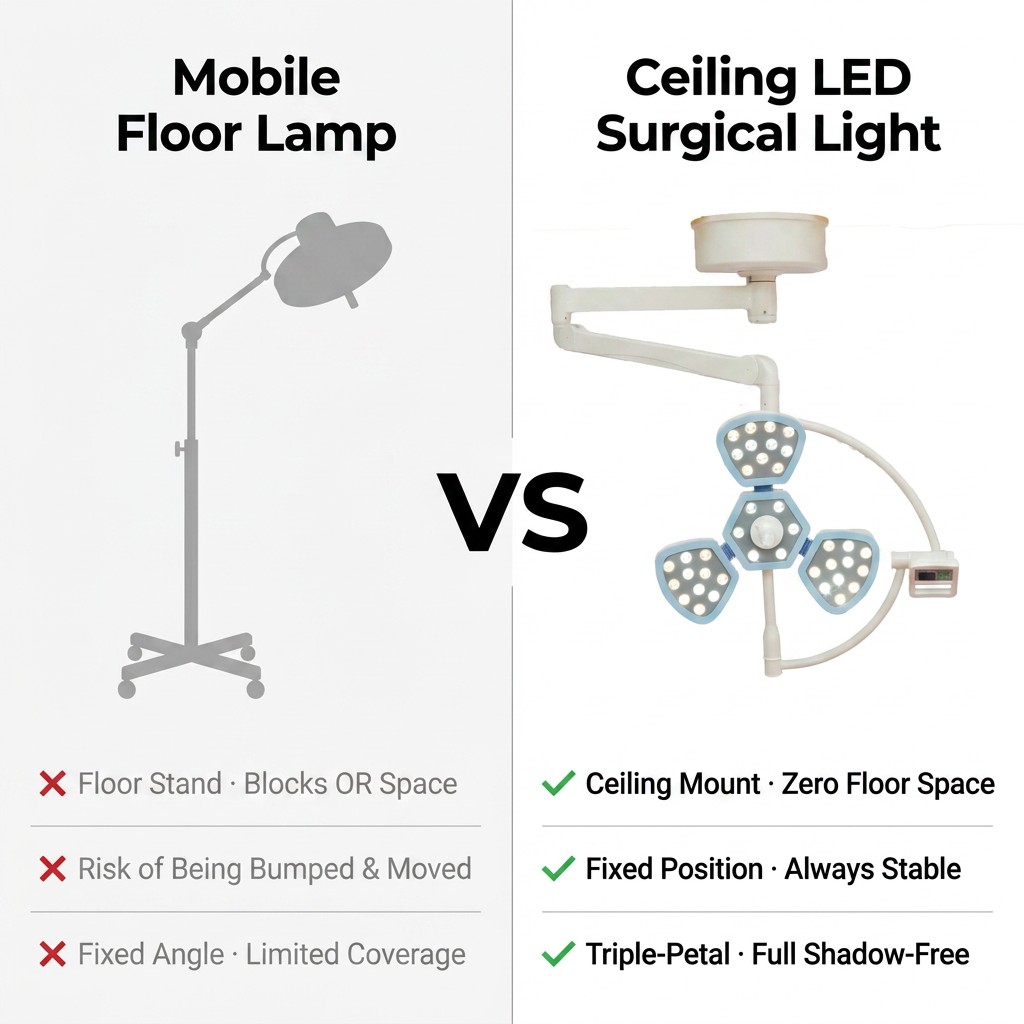 Ultra Thin Operating Theater Light Ceiling Mounted Theatre Light
