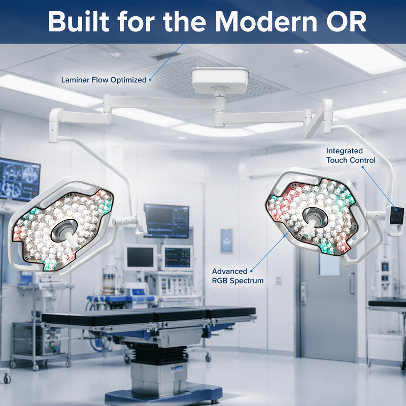 Dual head surgical light
