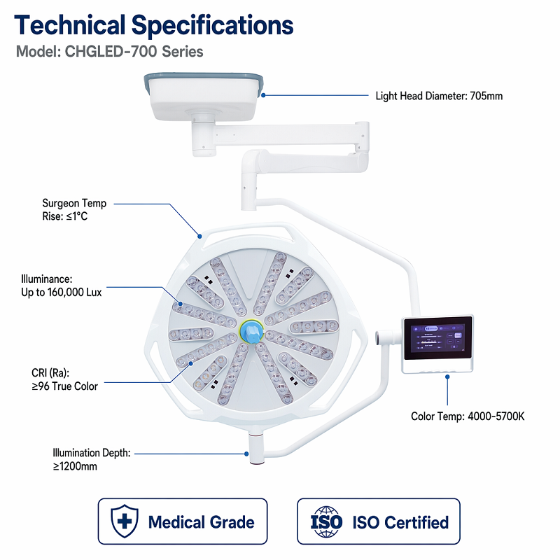 Single Dome Shadowless Surgical Light for Minor Surgery & ICU | High-Lux LED Operating Theater Light