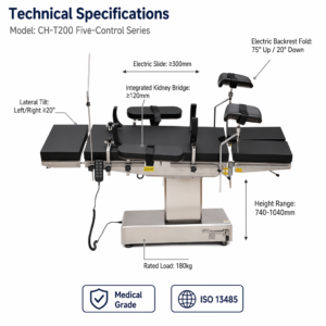 Electric Operating Table with Longitudinal Shift