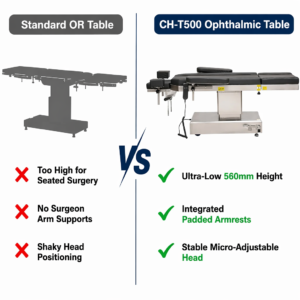 Ophthalmic Surgery Table with Doctor Armrest