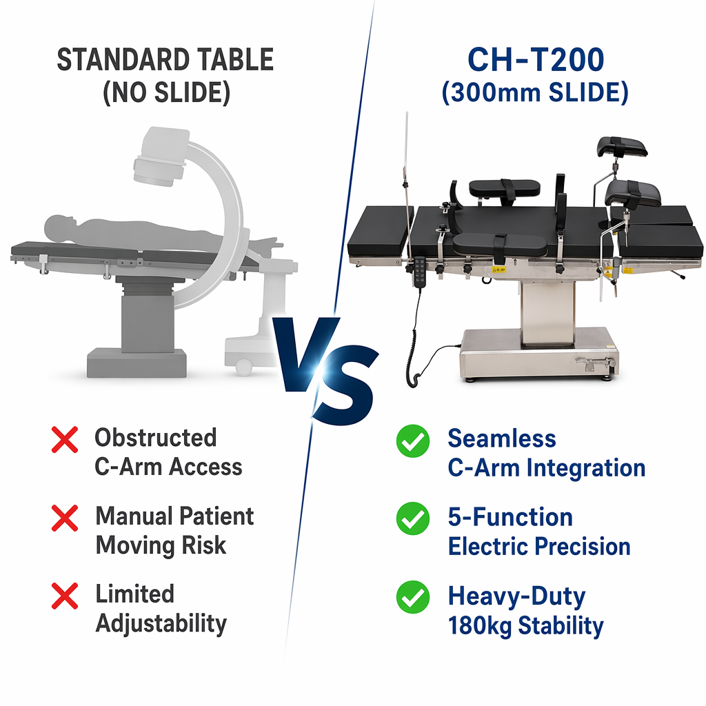 Electric Operating Table with Longitudinal Shift Electric Shift OT Table