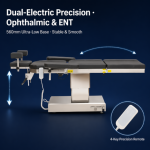 Ultra-Low Height Surgery Table with Motorized Back Panel