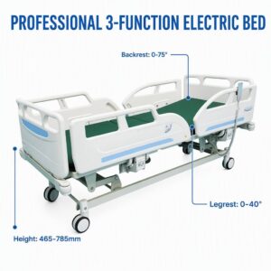 5 function electric hospital bed
