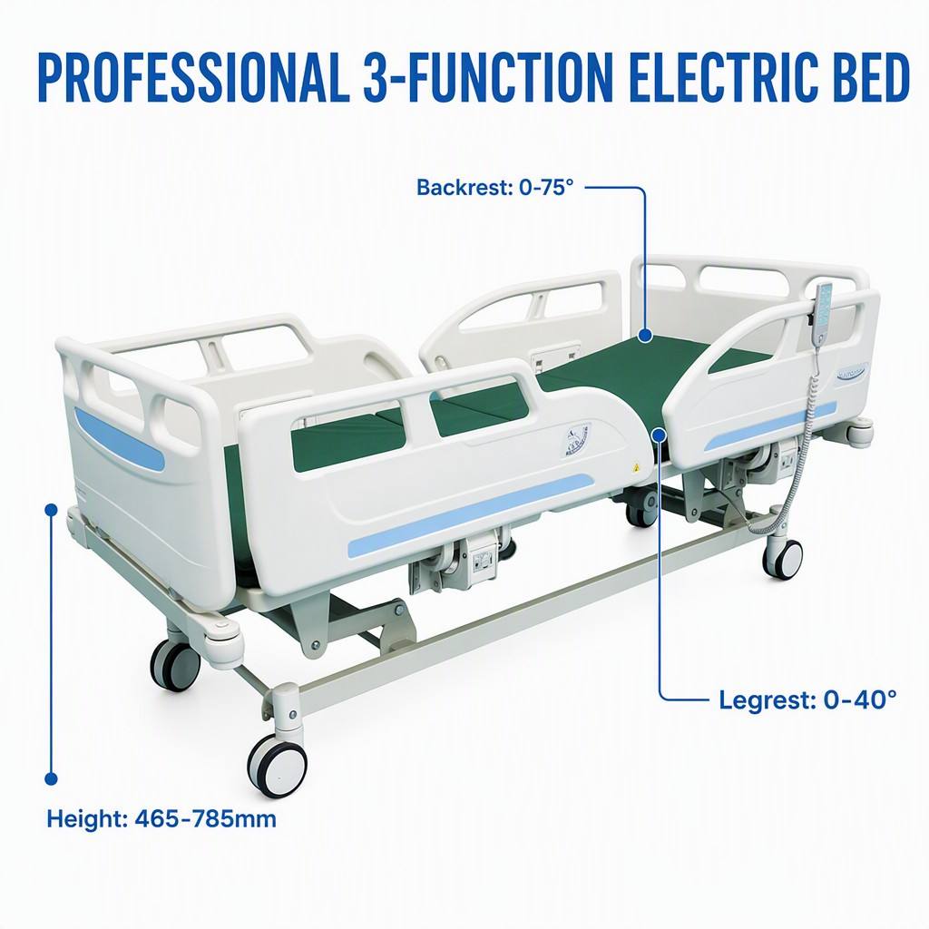 Electric ICU bed 5 function electric hospital bed