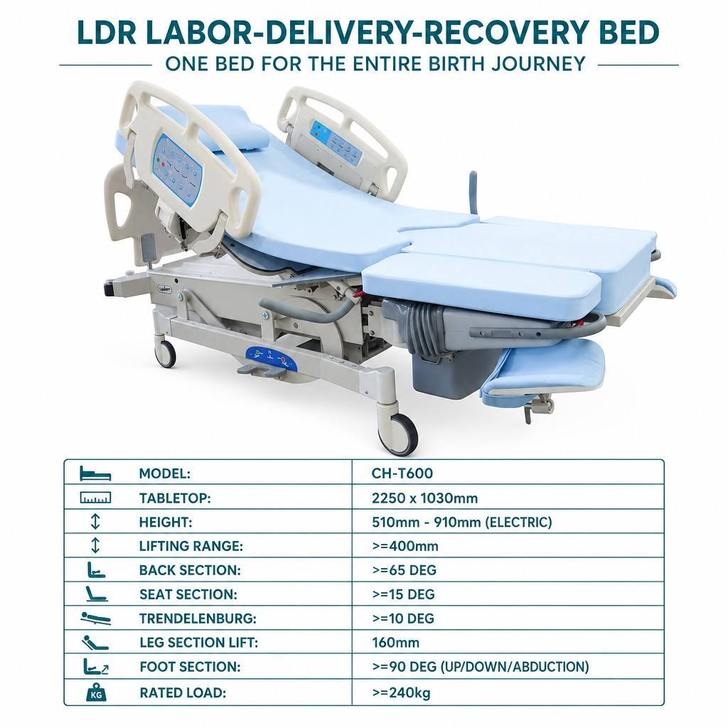 Obstetric operating table wholesale, Electric delivery bed manufacturer direct,