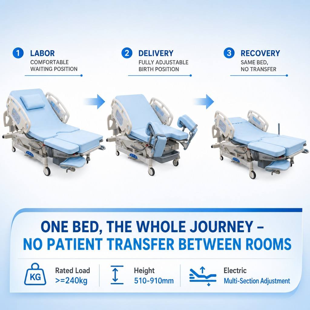 Electric obstetric operating table, Electric delivery bed,